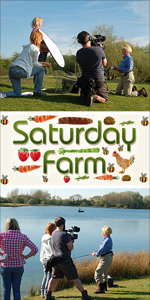 saturday farm itv visit lechlade and bushyleaze trout fisheries fishery brown rainbow UK uk gloucstershire cotswolds UK